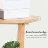 2 Tier 4-Leg Coffee Table Bamboo Side Bedside Table Desk 55cm Tall 40cm Round