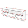 Modern TV Unit Stand TV Cabinet 3 Drawer Storage Sideboard Media Livingroom