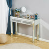 Bedroom 1/2 Drawers Mirrored Glass Dressing Table Cushioned Stool Mirror Set UK