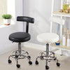 Salon Stool with Backrest Gas Lift Adjustable Swivel Barber Hairdresser Chair