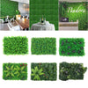 Artificial Plant Greenery Wall Hedge Grass Leaf Mat Fence Foliage Panel 60x40cm