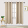 2 Panels Curtain Blackout Ring Top Drapes for Bedroom Beige Drapes Modern New
