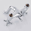 Victorian Bath Bathtub Mixer Tap with Shower Handset Dual Lever Bathtub Taps