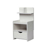 UK White Bedside Table Drawer Cabinet Bedroom Furniture Storage Nightstand Shelf