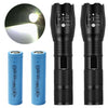 2X Police 90000LM LED Flashlight Zoom Torch Lamp+2x 18650 Battery +Newest