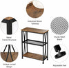 Vintage Industrial Table Small Stand Open Shelves Sofa End Rustic Hall Cabinet
