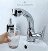 Modern Bathroom Kitchen Basin Sink Tap Pull Out Monobloc Mixer Taps Chrome Brass