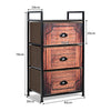 Storage Cabinet Organizer Unit 3 Drawer Fabric Dresser Tower Bedroom Nightstand