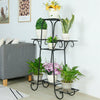 Large 42 inch Tall Corner Metal Plant Stand In/Outdoor Garden Flower Pots Stand