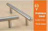 Door Kitchen Handles Cabinet Cupboard Drawer Handle Pull T Bar Uk Brushed Steel