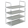 3, 4 & 5 Tier Extendable Metal Shoe Rack Space Saving Storage Organiser Shelf