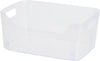 Clear Plastic Storage Basket Box Handy Home Kitchen Office School Organiser Tidy