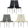 2/4pcs Kitchen Dining Room Chairs Dinning Chair PU Leather Padded Seat Metal Leg