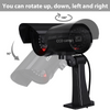 2PCS Dummy CCTV Security Camera Flashing LED Indoor/Outdoor Surveillance Black