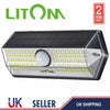 4x Litom LED Solar Power Motion Sensor Wall Lights Outdoor Garden Security Lamps