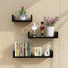 Set of 3 Large U Shape Floating Wall Shelves Storage Display Shelf Home Decor