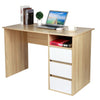Corner PC Computer Desk Table Workstation With 3 Drawers Home Office Furniture