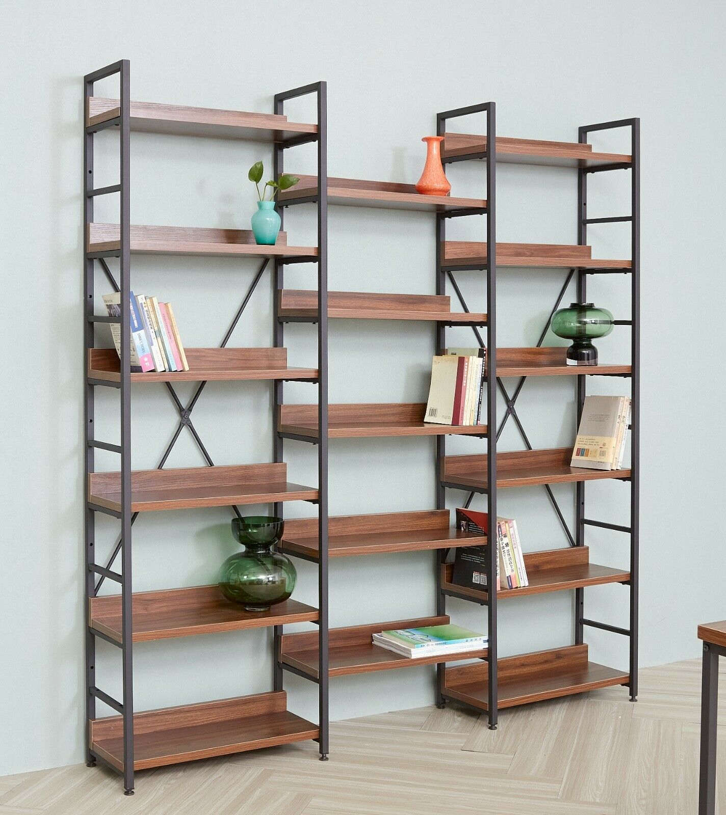 Modern 3 or 6-Tier Storage Shelf Ladder Bookshelf Display Stand Unit Rack Metal