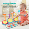 5 in 1 Electronic Baby Drum Kit Toy Set Kids Musical Instruments w/Microphone