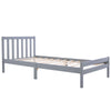 3ft Single Size Wooden Bed Solid Pine Wood Bed Frame for Kids Teenagers Grey