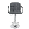 2x Bar Stools Hub Pub Kitchen Breakfast Swivel Gas Lift Chair Stool with Armrest