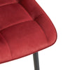 Set of 2 Velvet Dining Chairs Soft Padded Seat Metal Legs Modern Office Kitchen