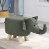 Animal Stool Footstool Footrest Elephant Ottoman Shoe Bench with Sponge Wood Leg