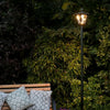 2.1m Solar Power Outdoor Black Security LED Lamp Post | Garden Path Driveway