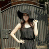 Autumn Winter Vintage Floppy Hat Women Elegant Felt Fedora Hat Wide Brim Sun Cap