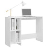 White Small Computer Desk Shelf Shelves Storage Space Saving Office Laptop Table