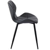 2x Living Dining Room Diamond Pattern Cushioned Padded Designer Chair Fabric PU