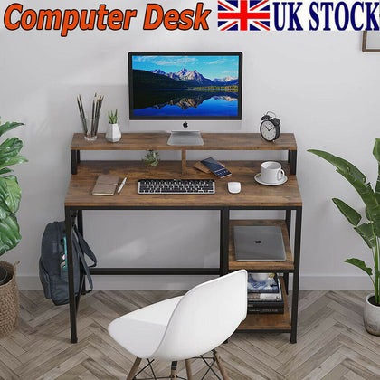 107cm Small Computer Desk Corner PC Desktop Table Office Home Workstation Laptop