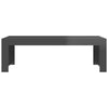Coffee Table High Gloss Grey 110x50x35 cm Chipboard Storage Furniture