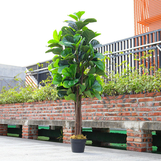 152cm Artificial Plant Potted Fiddle Fig Tree Indoor Outdoor Realistic Decor