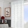 CLEARANCE Single Voile Patterned Curtain Sheer Panels Slot Top - Free Postage