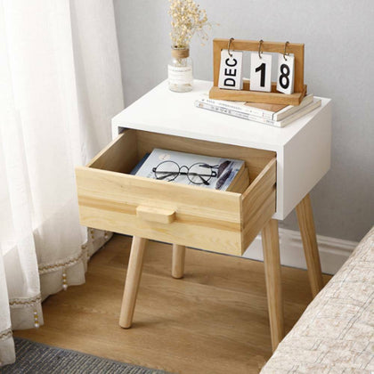 Chest of Drawer Wooden Bedside Table Cabinet Nightstand Storage Bedroom Standing