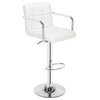 2pcs Bar Stools Leather Chairs Kitchen Breakfast Chairs Swivel Gas Lift 60-80cm