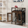 Industrial Wine Storage Cabinet Home Sideboard Buffet with Removable Wine Rack