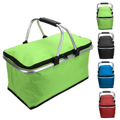 30L Insulated Folding Picnic Camping Shopping Cooler Cool Hamper Basket Bag Box