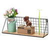 Metal Floating Shelve Wall Mounted Storage Shelf Rack Kitchen Bathroom