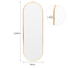 40x120cm Wall Mounted Oval Dressing Mirror Full Length Mirror Home Decoration