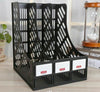 New Divider Plastic File Shelf Rack Desktop Magazine Holders Desk Tidy Organiser