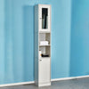 Bathroom Cabinet w/ Doors&Shelves Cupboard Storage Unit 3 Styles Furniture White