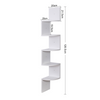 Floating Corner Shelf Wall Mounted Bookshelf Storage Display Unit 5 Tier UK