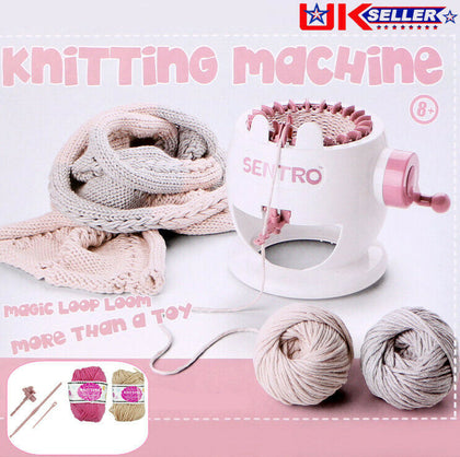 22 Needles Weaving Loom Round Knitting Machines Manual DIY Scarf Hat Socks UK