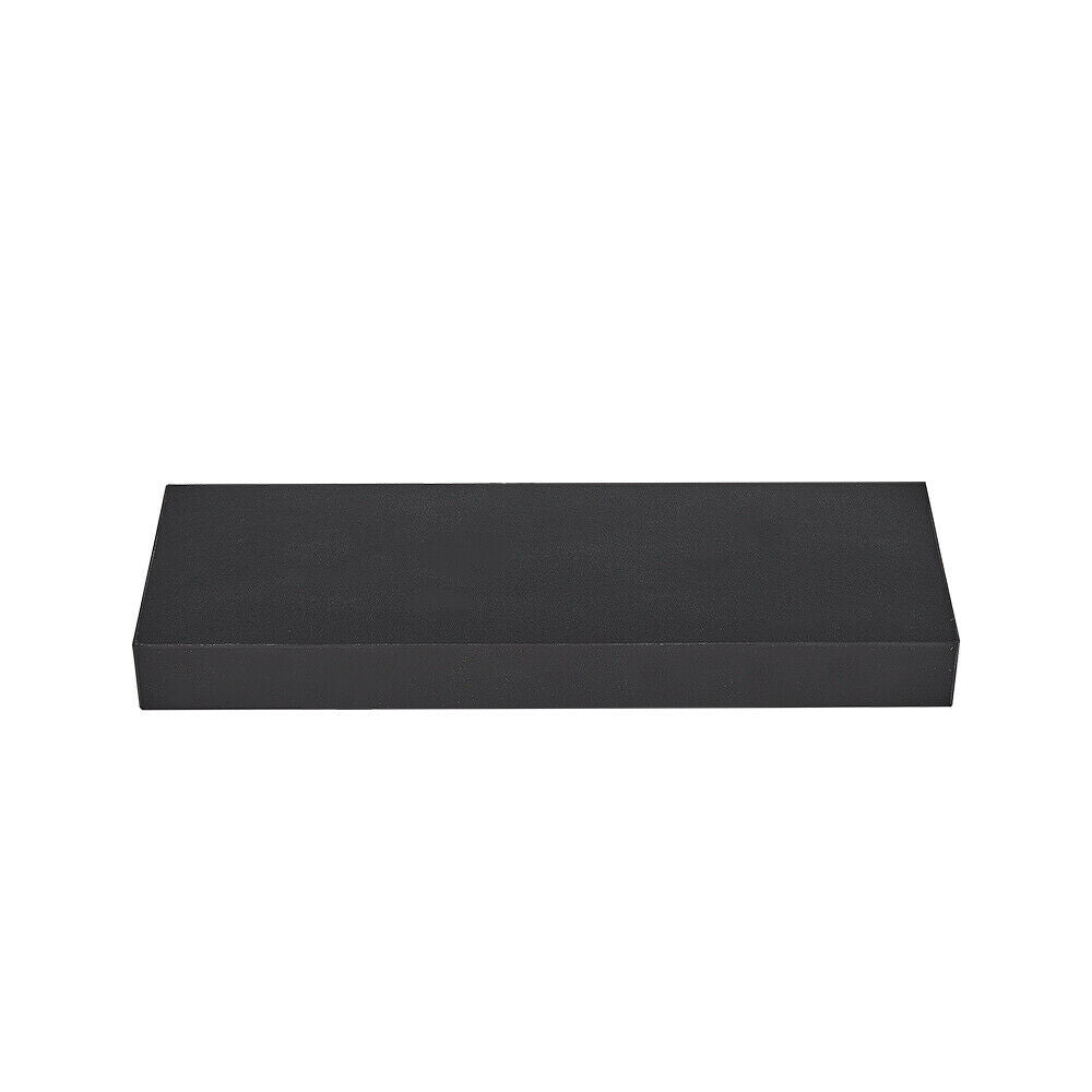 Black 3 x Floating Wall Shelf Wooden Shelves Wall Storage 80cm -