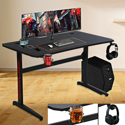 Gaming Desk w/Cup Holder Headset Hook Home Office Computer Table 5 Size