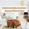 Animal Storage Ottoman Foot Rest Stool Padded Seat Upholstered Ride-on Ottomans
