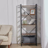 Tall Bookshelf Ladder Shelf Bookcase Industrial Storage Display Shelving Stand