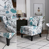 Country Style Floral Print Linen Occasional Lounge Chair Tub Armchair Wing Back